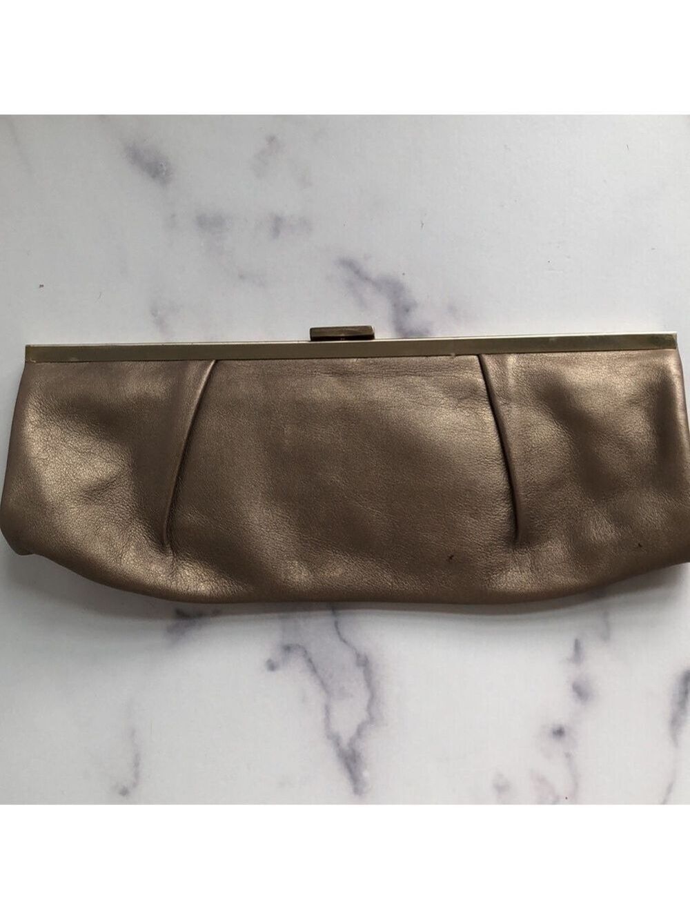 Ann Taylor Genuine Leather Vintage Clutch Flawed